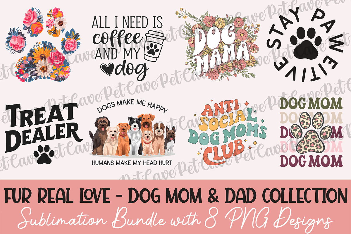 Fur Real Love Dog Lovers PNG Bundle, a Graphic by Pet Cave (Photo 1 of 8)