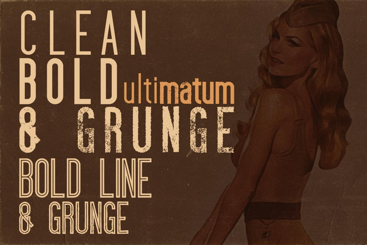 Ultimatum Font preview 2