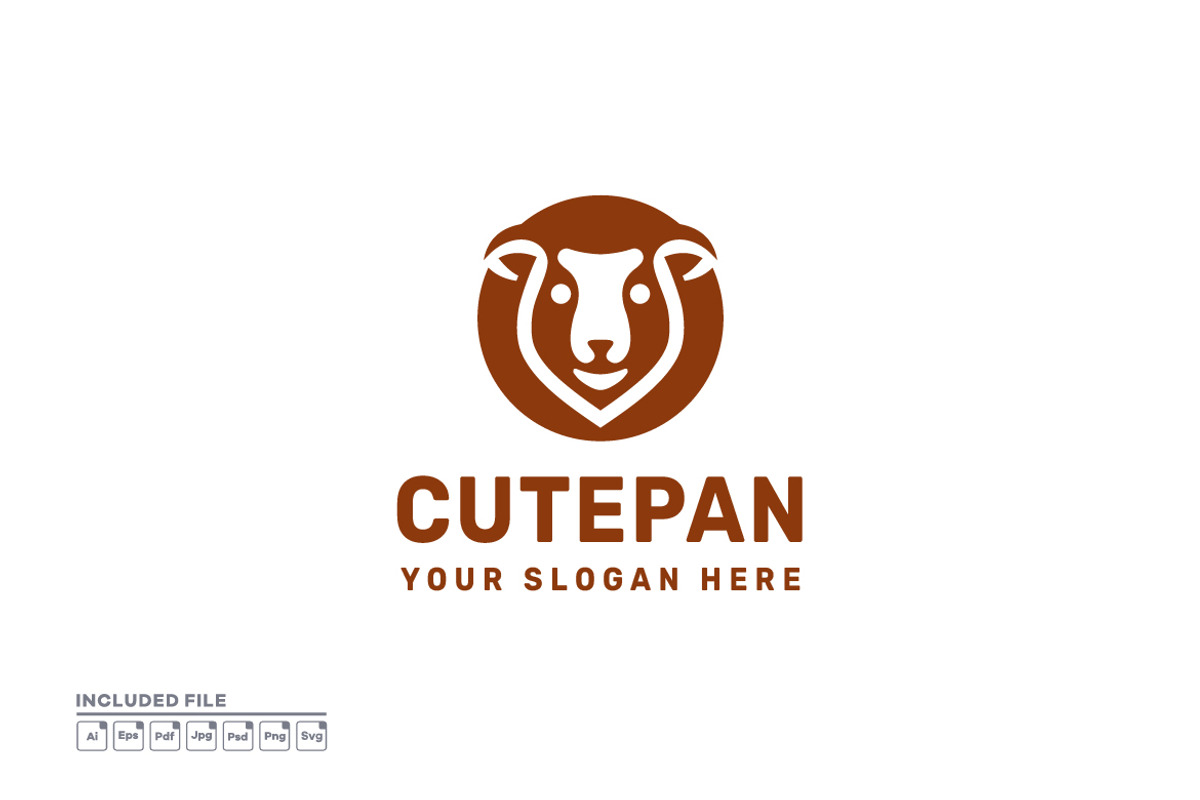Panda Silhouette Vector Logo, a Branding & Logo Template by yuanesei