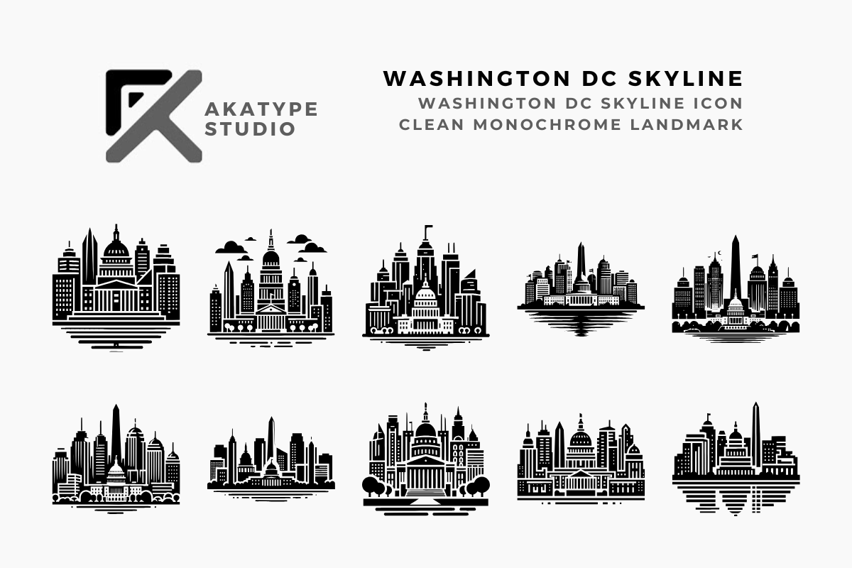 Washington DC Icon Vector, an Icon by Akatype Studio