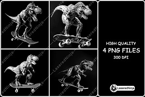 T Rex Skateboard Dinosaur Funny, a Background Graphic by LaseredNinja