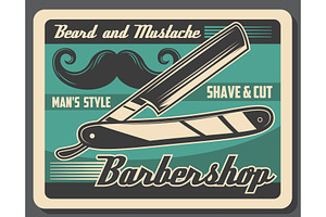 Barbershop Mustache, Beard Razor