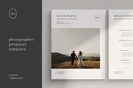 Photographer Proposal Template Canva, a Flyer Template by frommakertomaker