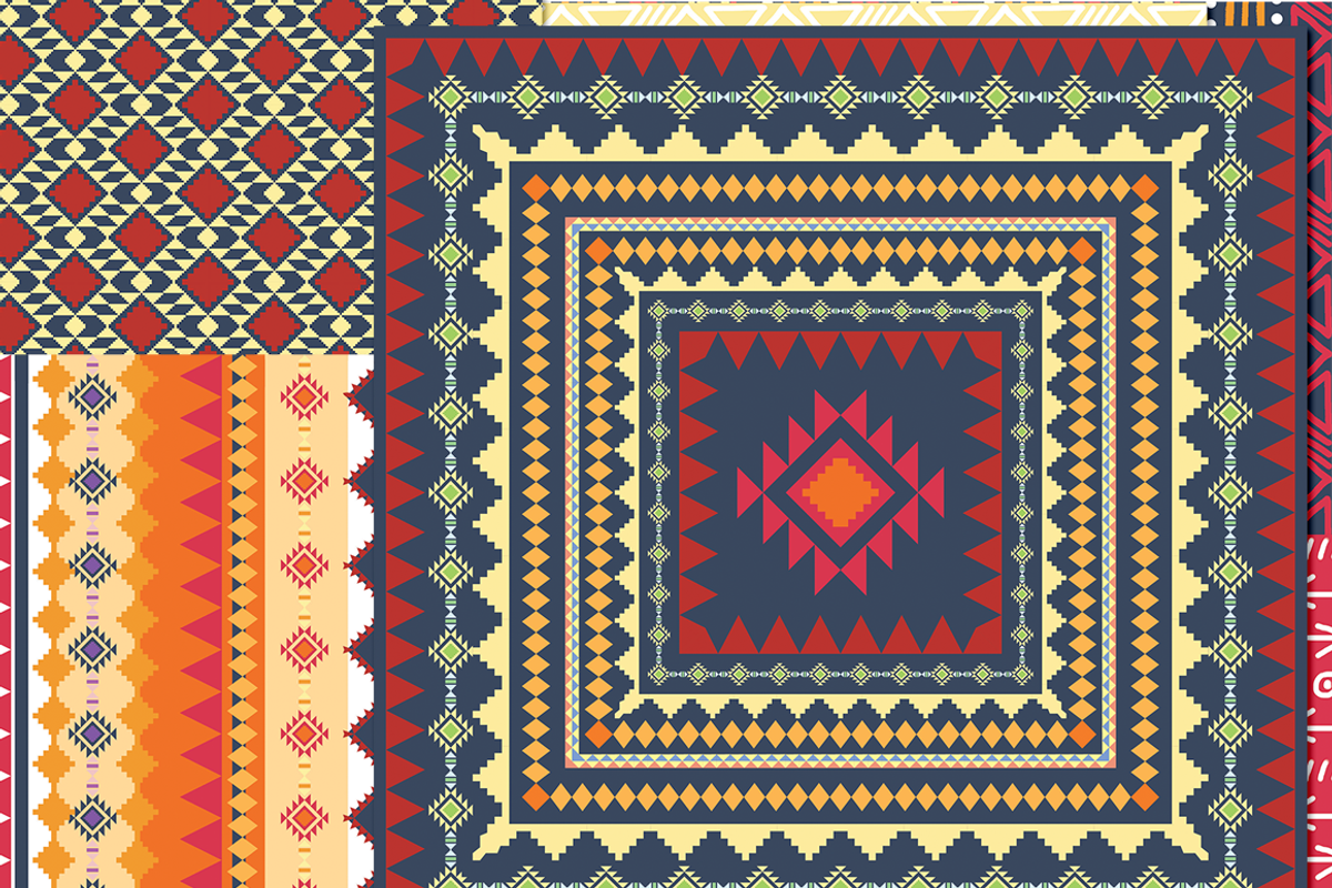 Seamless Aztec Tribal Patterns, a Background Graphic by Digibonbons (Photo 4 of 4)