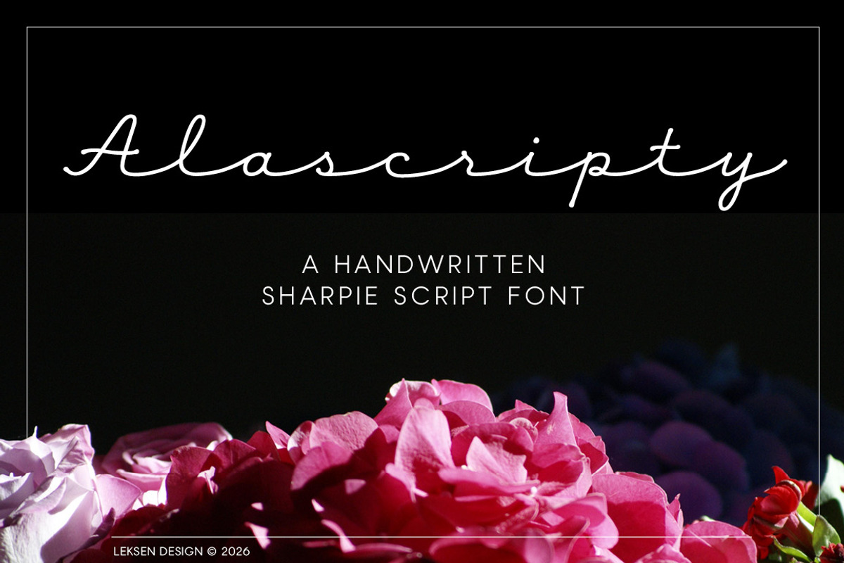 Alascripty, a Script Font by Leksen Design (Photo 1 of 5)