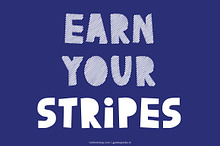 Earn Your Stripes handmade Font