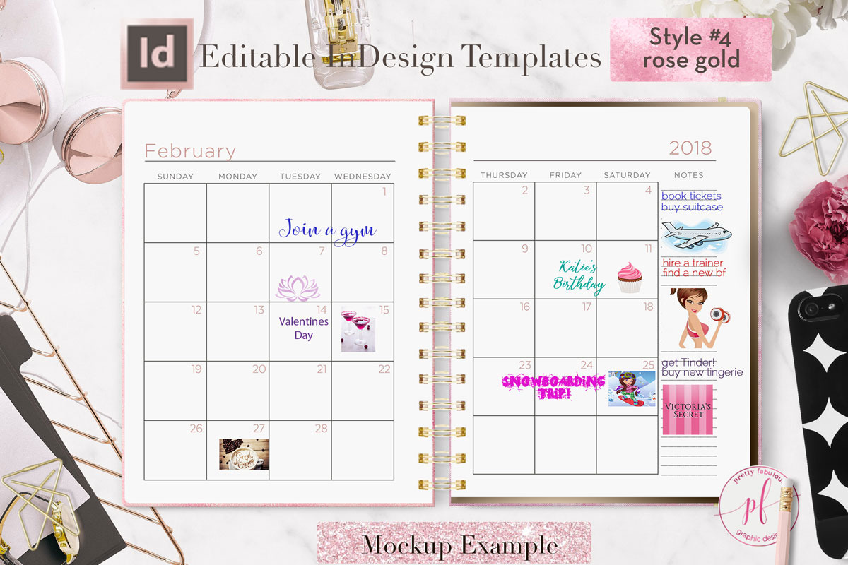 Monthly Planner | InDesign Template, a Stationery Template by Planner Templates (Photo 16 of 17)