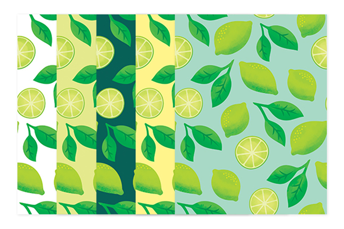 Citrus Fruits Pack 2: Limes, a Pattern Graphic by Ariel Tyndell Design (Photo 2 of 2)