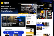 Electrician & Electrical Figma, an UI Kit Template by ArtGalaxy (Thumbnail 1 of 4)