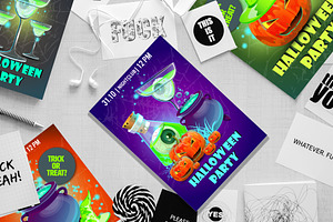 Halloween party poster.