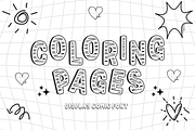 Coloring Pages - Playful Scribble, a Font by KiddoGlyphs Studio (Thumbnail 1 of 3)