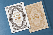 Mega Set Vintage Wedding Invitations, an Invitation Template by OneVectorStock (Thumbnail 13 of 18)