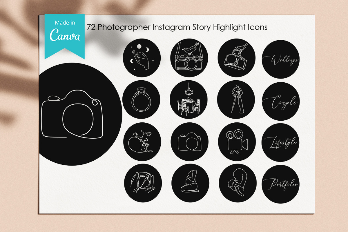 Photographer instagram highlights, a Social Media Template by velychko.ua (Photo 1 of 10)
