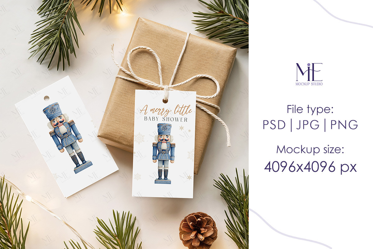 Elegant Holiday Gift Tag Mock up, a Mockup by Mie Mockup Studio (Photo 7 of 7)