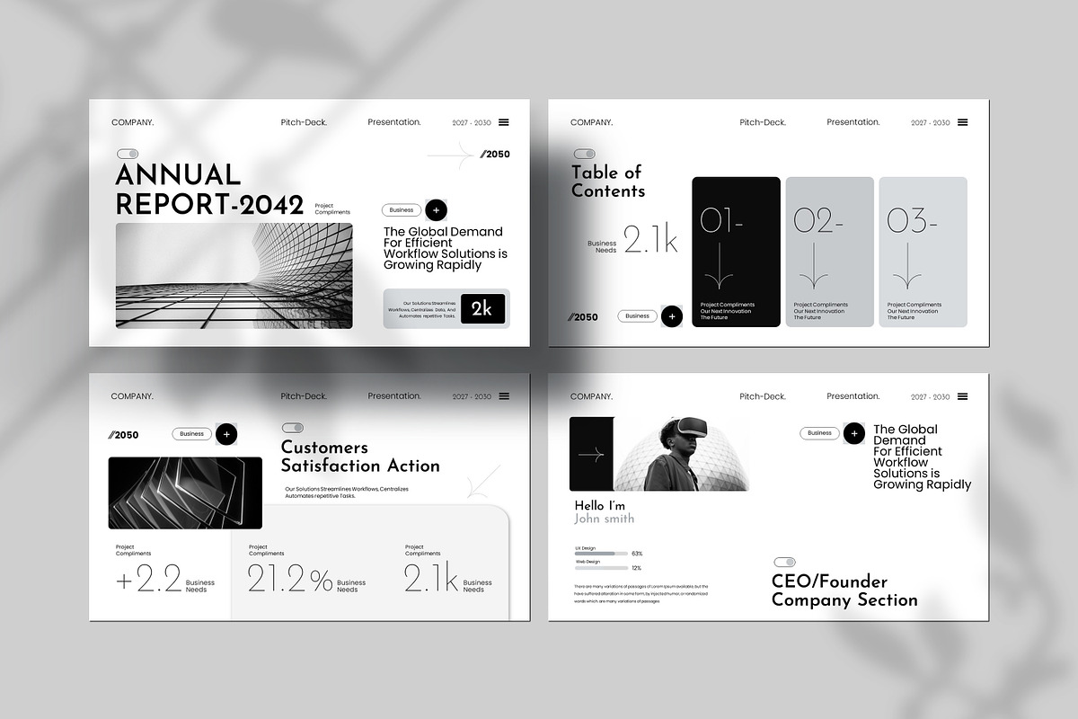 Annual Report Presentation Template, a Presentation Template by Creative-Work (Photo 3 of 9)