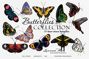 Butterflies Clipart Set, an Animal Illustration by Leonaa art (Thumbnail 7 of 12)
