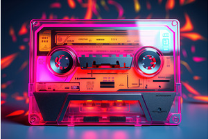 Nostalgic Cassette Tape Background