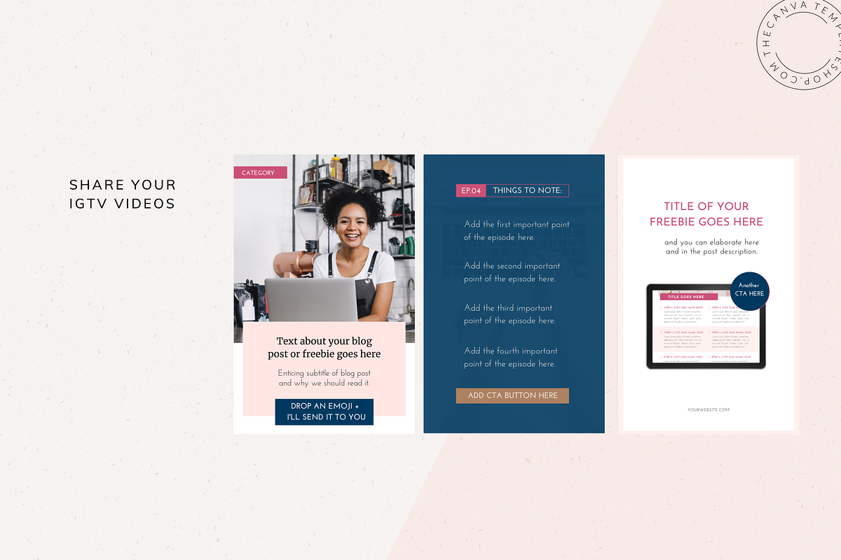Alyssa IGTV Canva Templates, a Social Media Template by The Canva Template Shop (Photo 5 of 7)