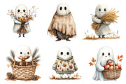 Cute Boho Fall Ghost Clipart, an Illustration by Dream Creation (Thumbnail 7 of 7)
