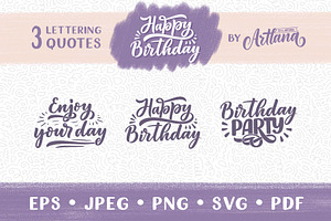 Happy Birthday Lettering Quotes