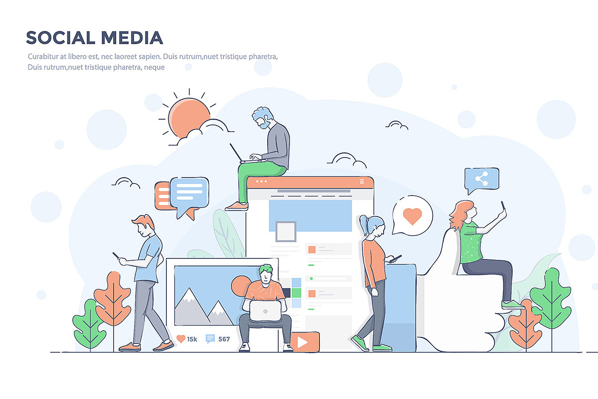 Modern Business concept for websites, a Person Illustration by Creative Graphics (Photo 7 of 12)