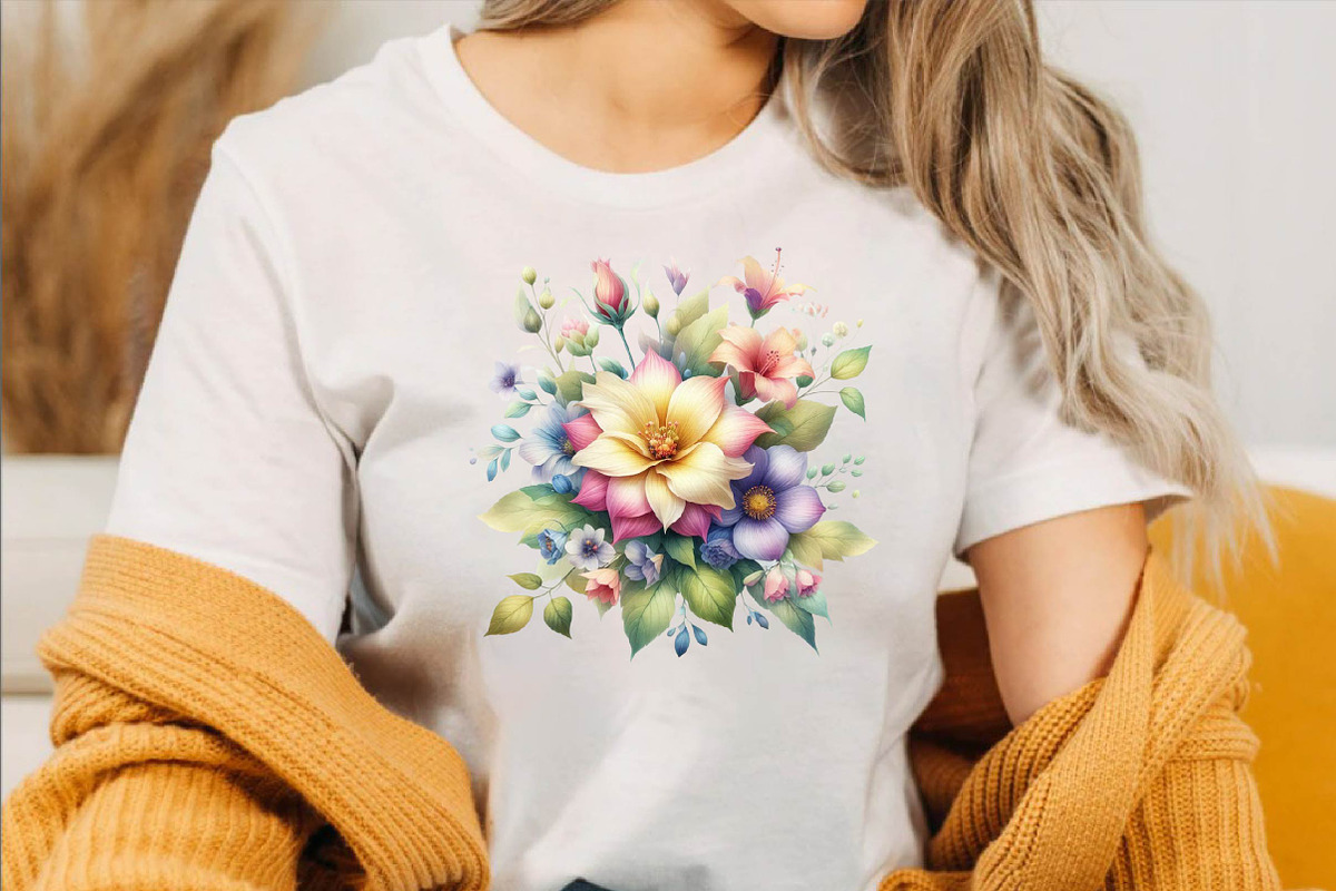Watercolor Summer Flower Sublimation, an Illustration by SVGArt (Photo 2 of 7)