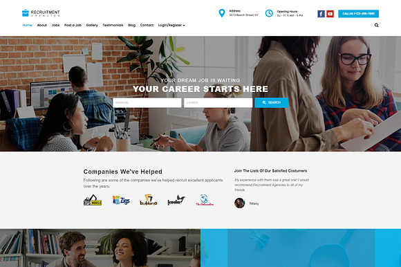 Recruitment Agencies WordPress Theme preview 7