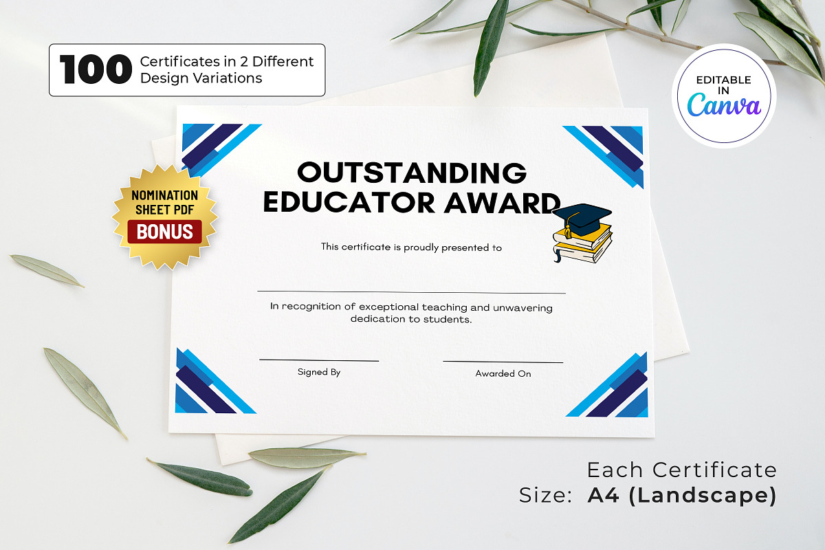 Teacher Appreciation Certificate, a Print Template by Snapybiz (Photo 10 of 10)