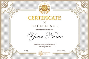 Certificate Vector Luxury Template.