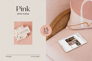 Pink COCO Business Card Mockup