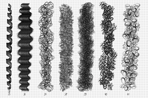 50 Procreate Braids Hair Brushes