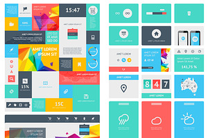 Vector Flat Elements Of Infographics