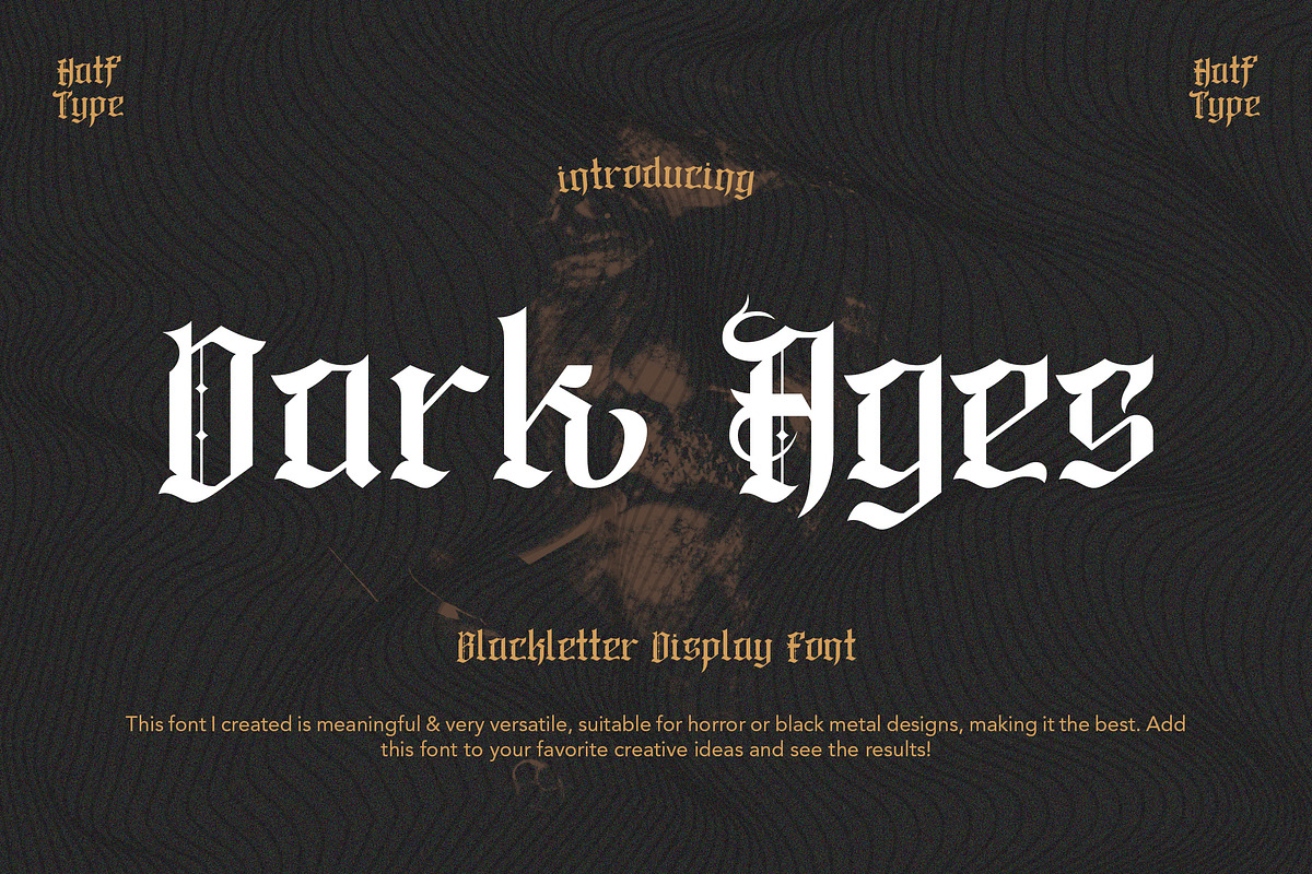 Dark Ages, a Blackletter Font by HATFSTUDIO (Photo 1 of 9)