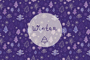 Vector cute winter patterns., a Pattern Graphic by Little A (Aigul) (Thumbnail 1 of 3)