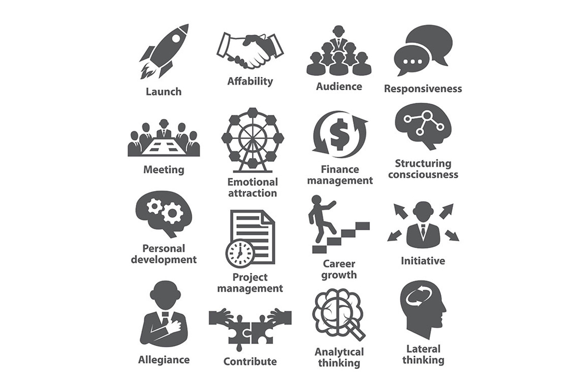 Business management icons. Pack 01., an Outline Icon by IhorZigor