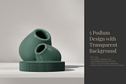 5 Podium with Transparent Background, a Background Graphic by faustudio (Thumbnail 1 of 7)