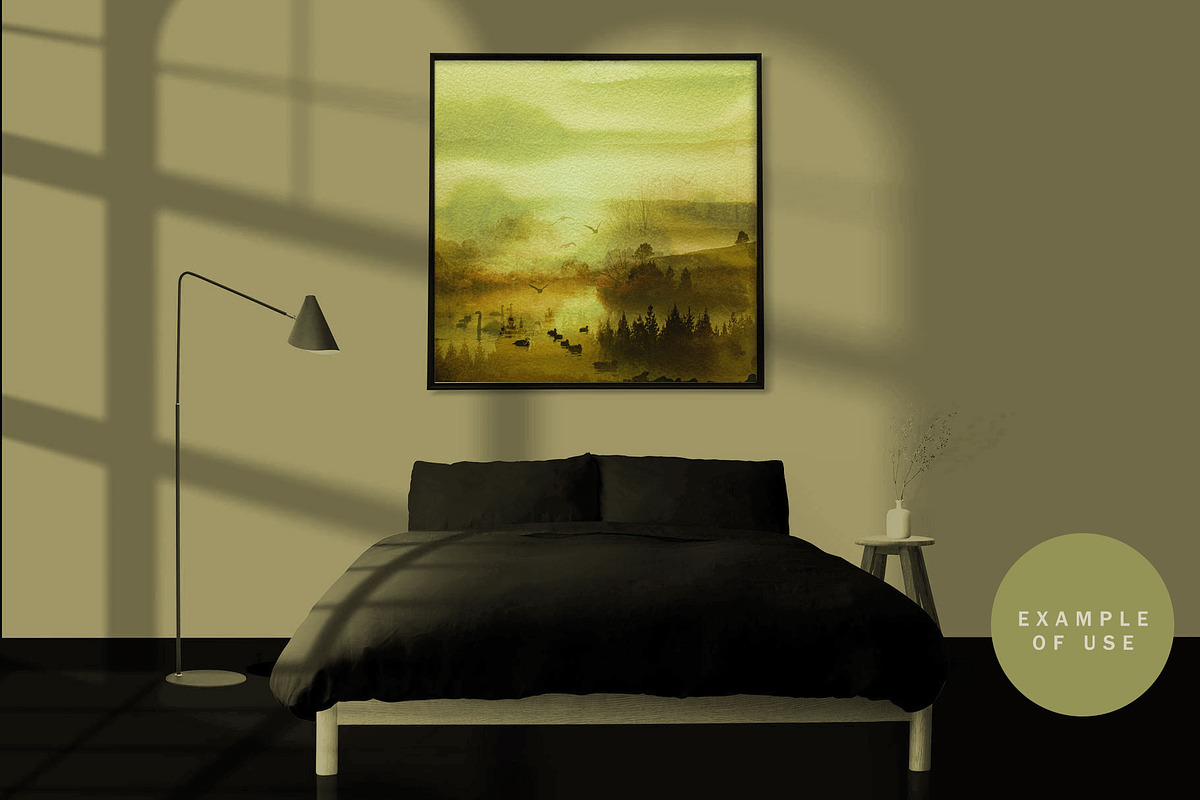Mysterious Watercolor Landscapes 4, a Background Graphic by Suna Kosem (Photo 9 of 11)