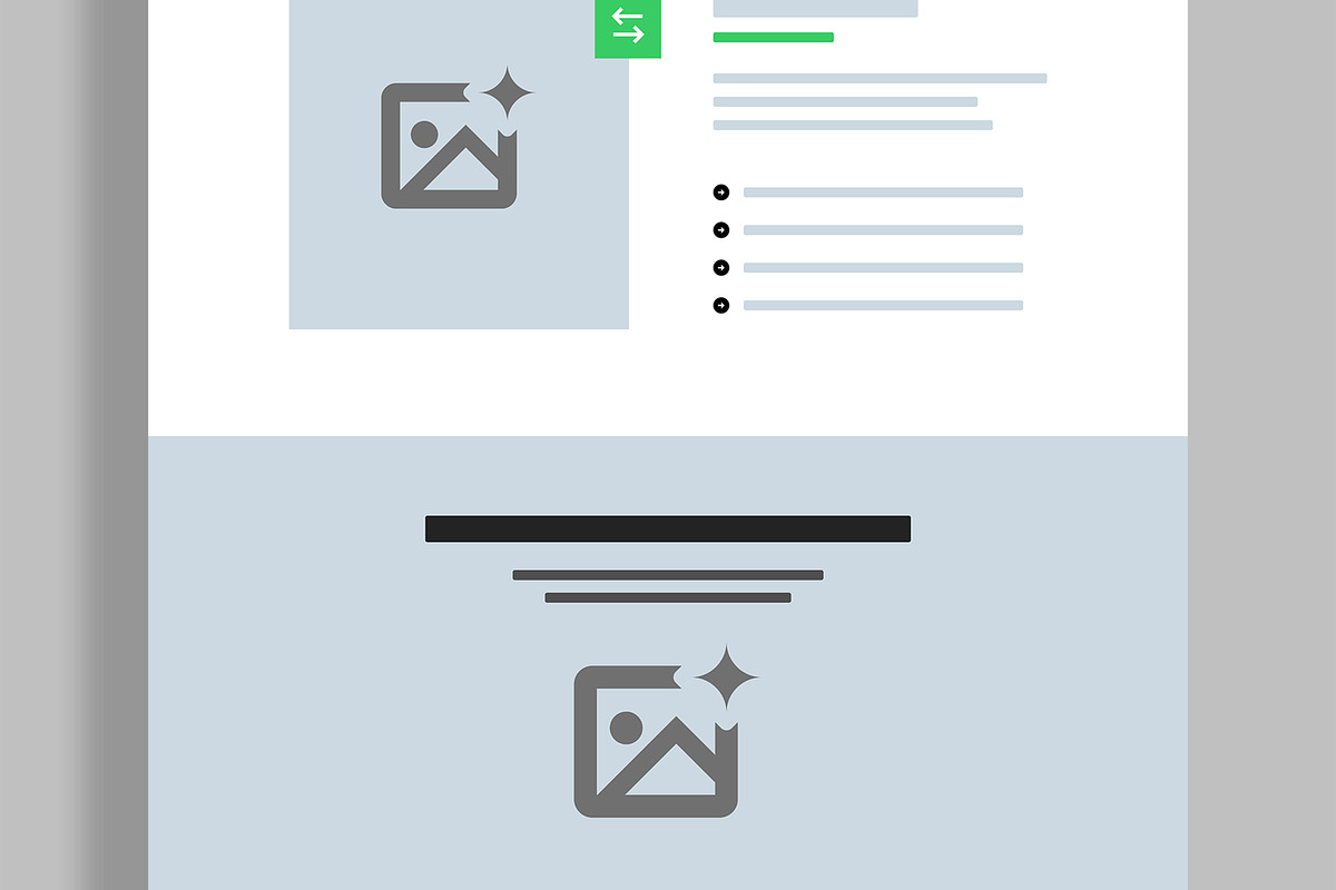Modern Website Wireframe Template, a Wireframe Template by MightyDesign (Photo 4 of 9)