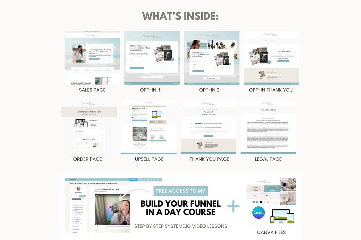 Coastal Systeme.io Funnel Template preview 2