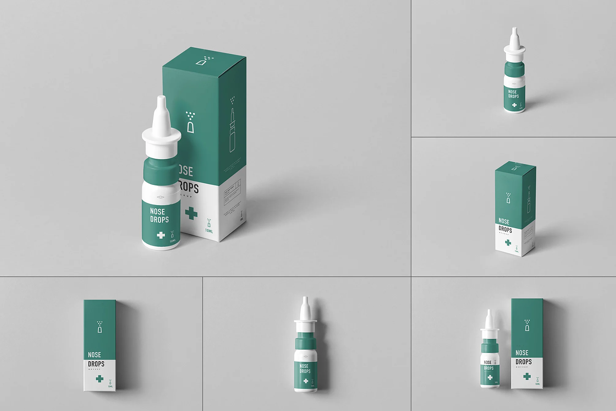 Nose Drops Mock-up, a Packaging Mockup by BLISS DESIGN (Photo 1 of 4)