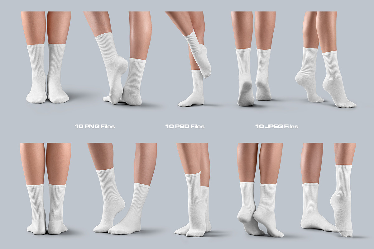 Mockups Long Socks on the Woman Legs, a Bottom Mockup by Grow Design Craft Studio (Photo 7 of 7)