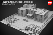 Low Poly High School Building, an Architecture 3D Model by multimedia4ds (Thumbnail 3 of 13)