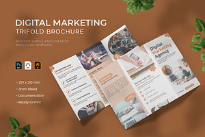 Digital Marketing - Trifold Brochure, a Print Template by VUNIRA