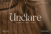 Unclare Serif Font Family (10 Fonts), a Serif Font by Heinzel Std (Thumbnail 1 of 19)