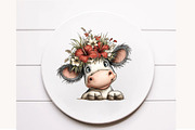 Whimsical Summer Cow Png Clipart, a Seasonal Illustration by Designworld (Thumbnail 7 of 7)
