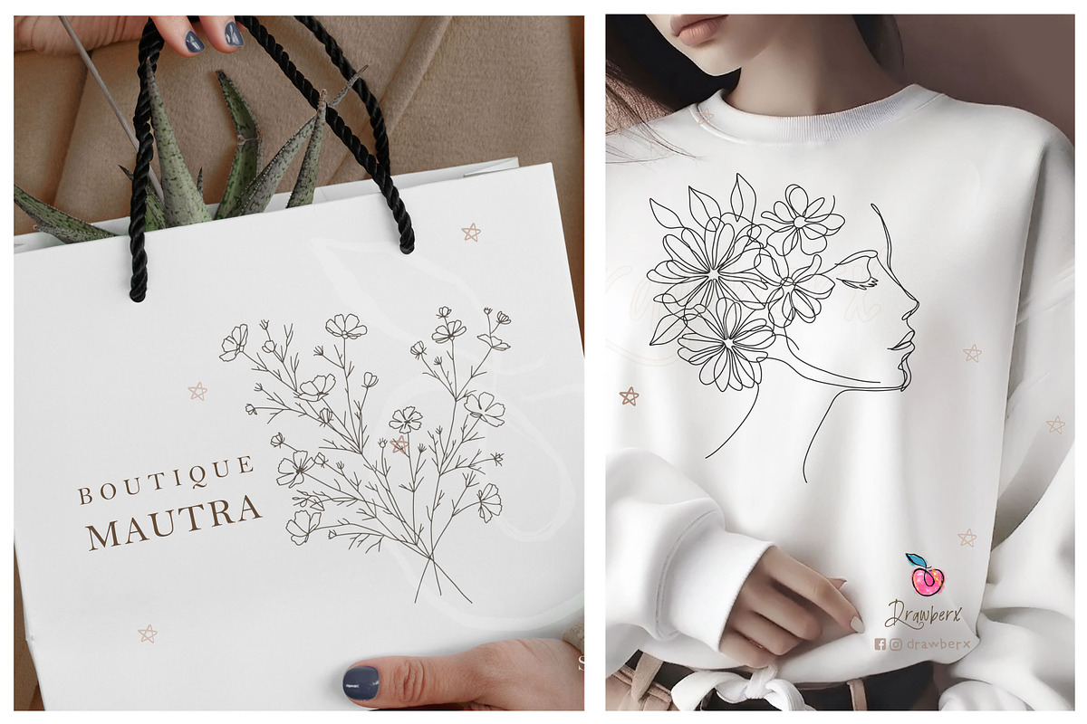 Floral Line Art illustration svg 150, an Illustration by Drawberx (Photo 4 of 13)