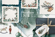 Christmas Tree Clip Art Collection, a Seasonal Illustration by RushkinaAntonina (Thumbnail 4 of 8)