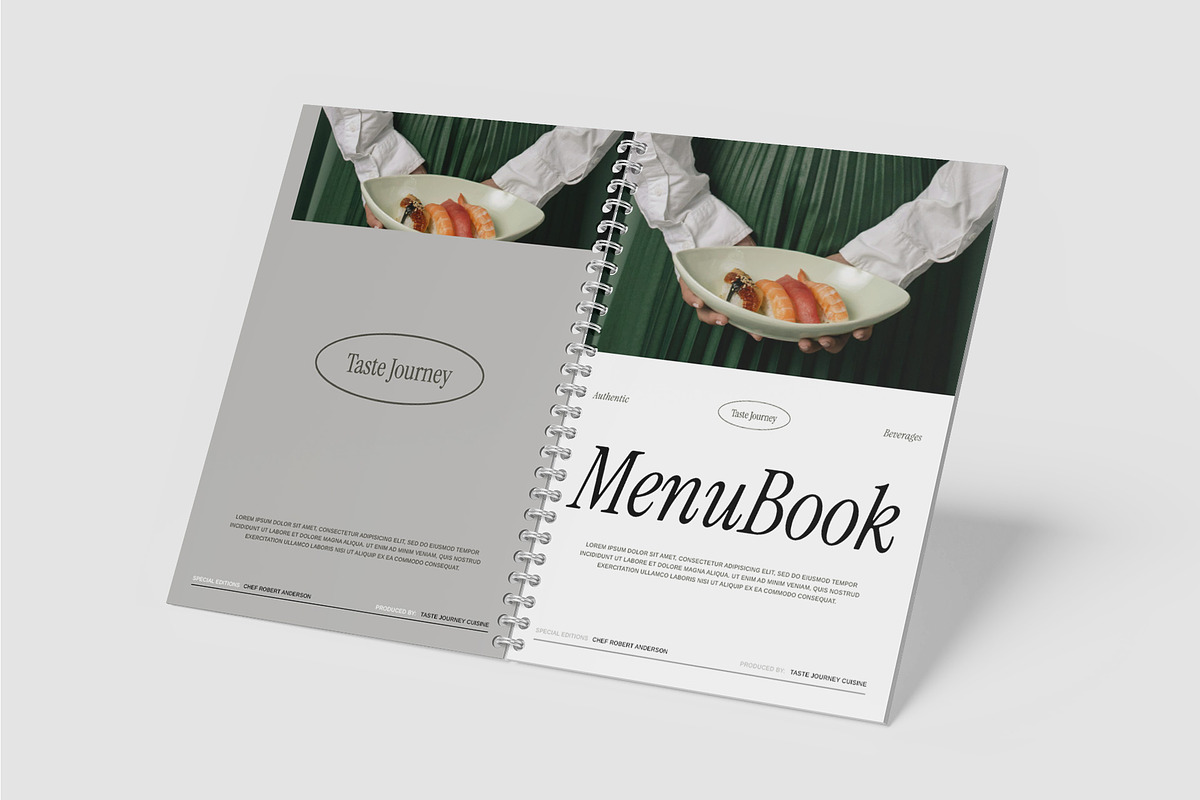 Aesthetic Modern Menu Book Template, a Magazine Template by TMint Play (Photo 8 of 9)