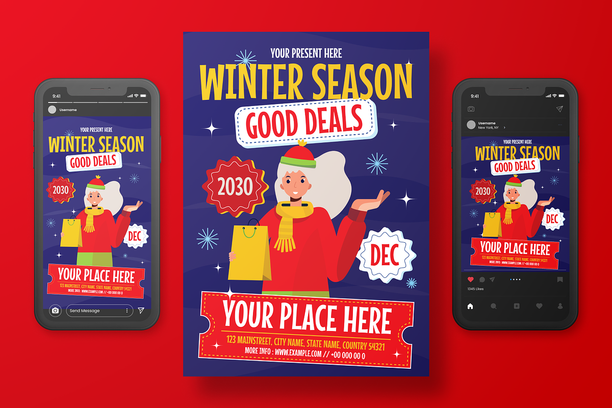 Winter Season Good Deals Flyer Set, a Flyer Template by Annora Studio (Photo 3 of 6)