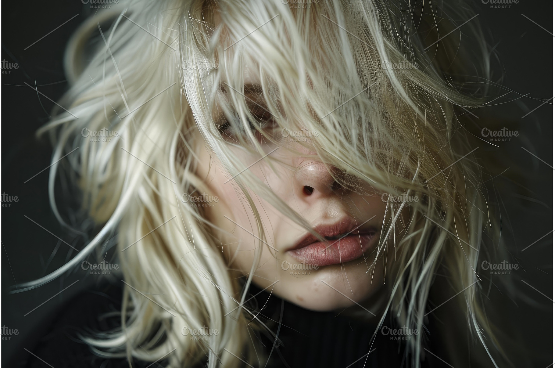 Blond model posing with messy hair, a Beauty & Fashion Photo by Ylivdesign